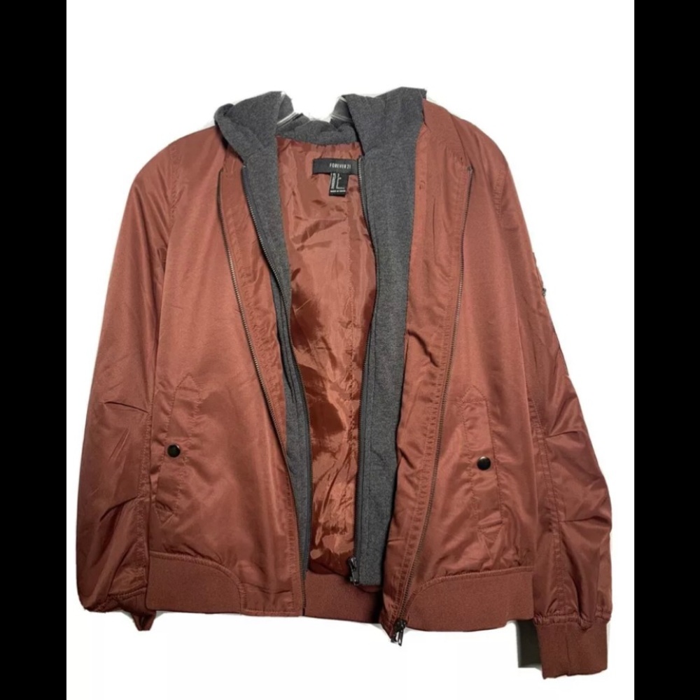 Fall Jacket Womens Forever 21 Maroon : Red Casual